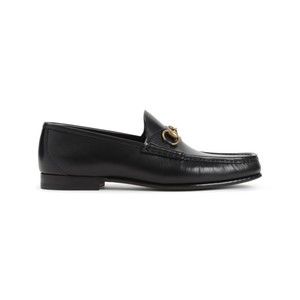 Gucci Leather Loafers With Gold-Tone Hardware - NWT